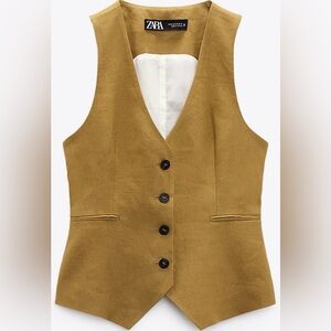 Zara Tailored linen Vest